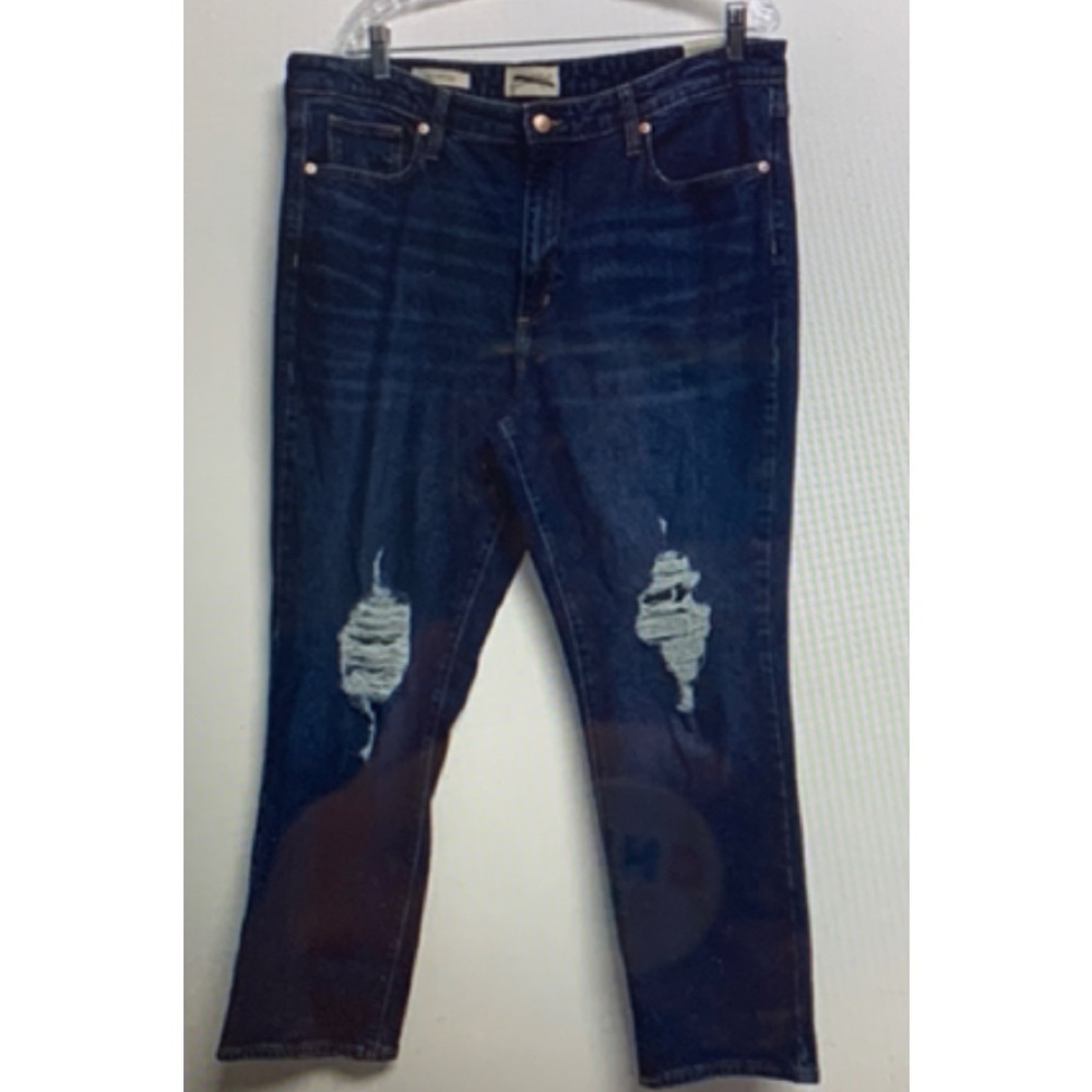 Universal Thread Womens Sz 18/34R High-Rise Slim Straight Distressed Jeans NEW